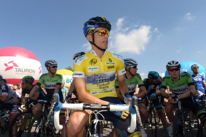 Race leader Rafa Majka (Saxo-Tinkoff) awaits the start of stage 4 at the Tour of Poland