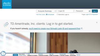 Website screenshot for TD Ameritrade
