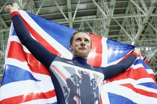 Jason Kenny (Great Britain) on top of the world after his second gold in Rio