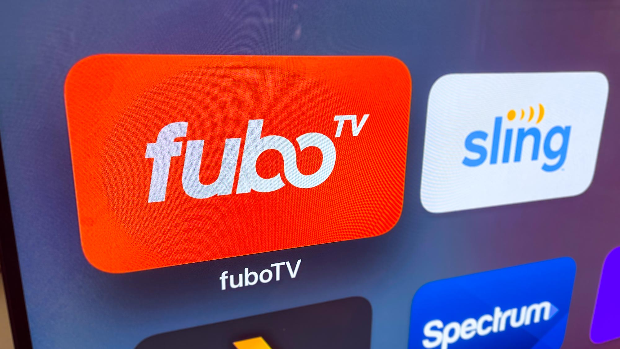 FuboTV logo on the Apple tvOS home screen