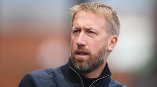 Close-up of Chelsea head coach Graham Potter ahead of Crystal Palace 1-2 Chelsea in the Premier League on 1 October, 2022 at Selhurst Park, London, United Kingdom