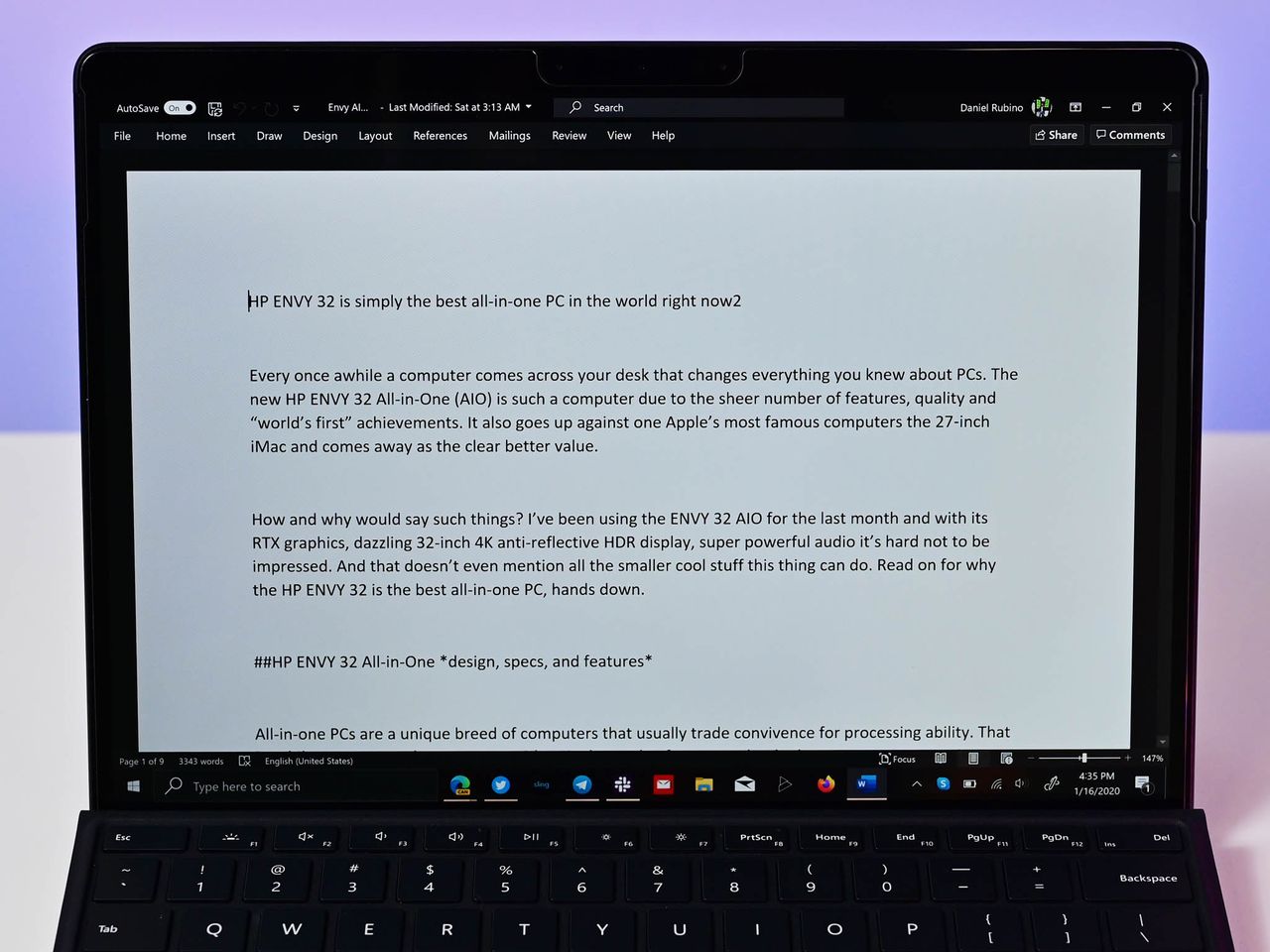 PanzerGlass Privacy Screen for Surface Pro X