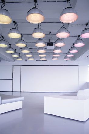 MADE features a system of 225 individual LED hybrid ceiling lights