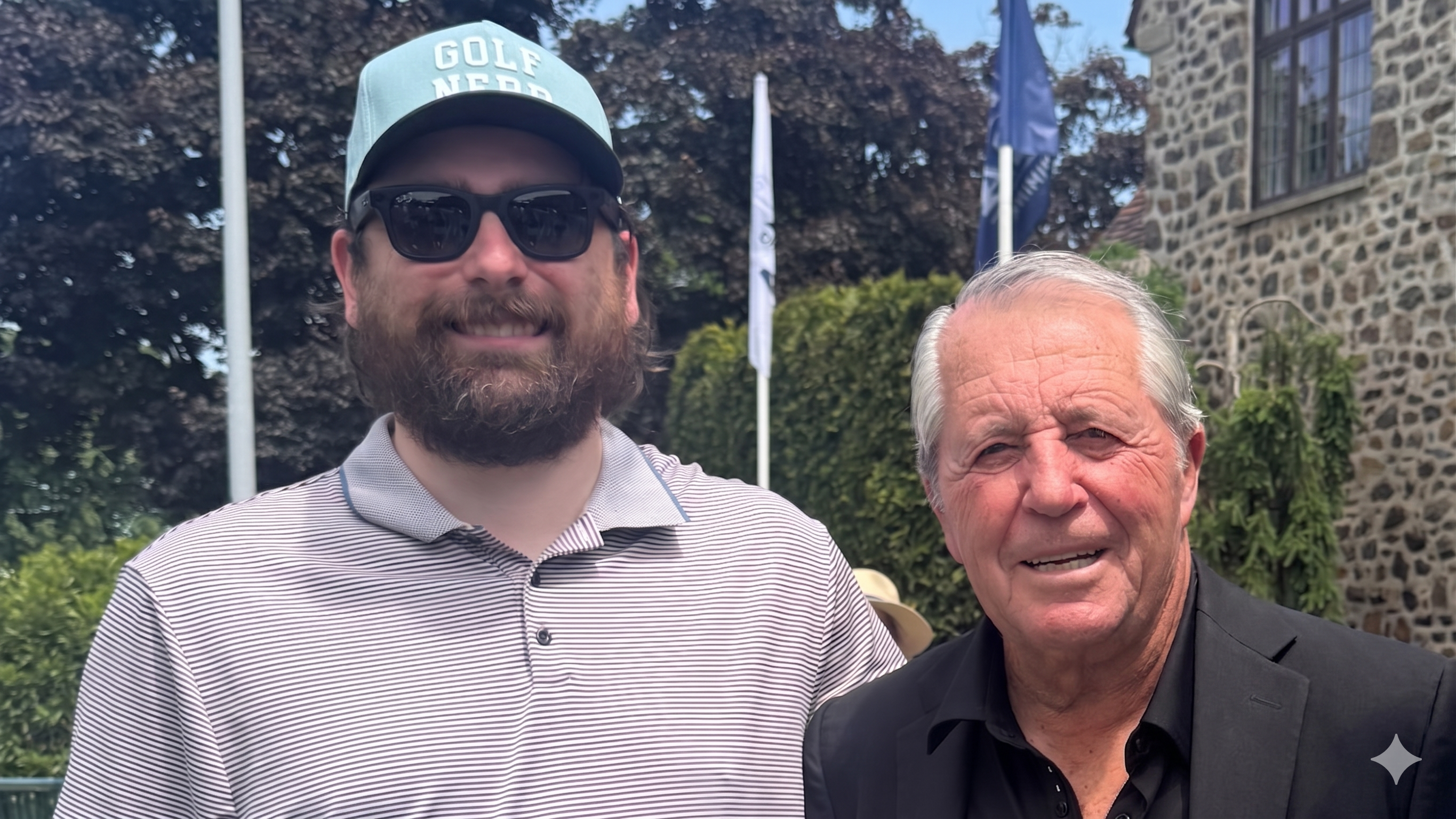 Dave LeClair and Gary Player posing for a photo