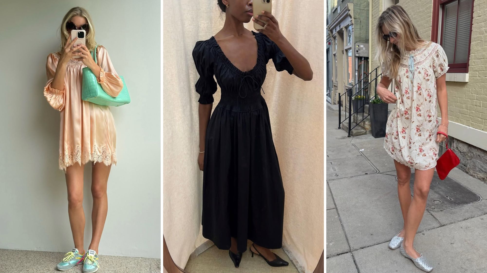 Influencers wearing Doen dresses