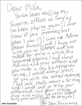 Mike Matthews birthday letter