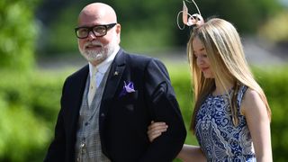 Gary Goldsmith uncle of the bride attends the wedding of Pippa Middleton and James Matthews
