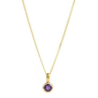 February birthstone necklace with amethyst.