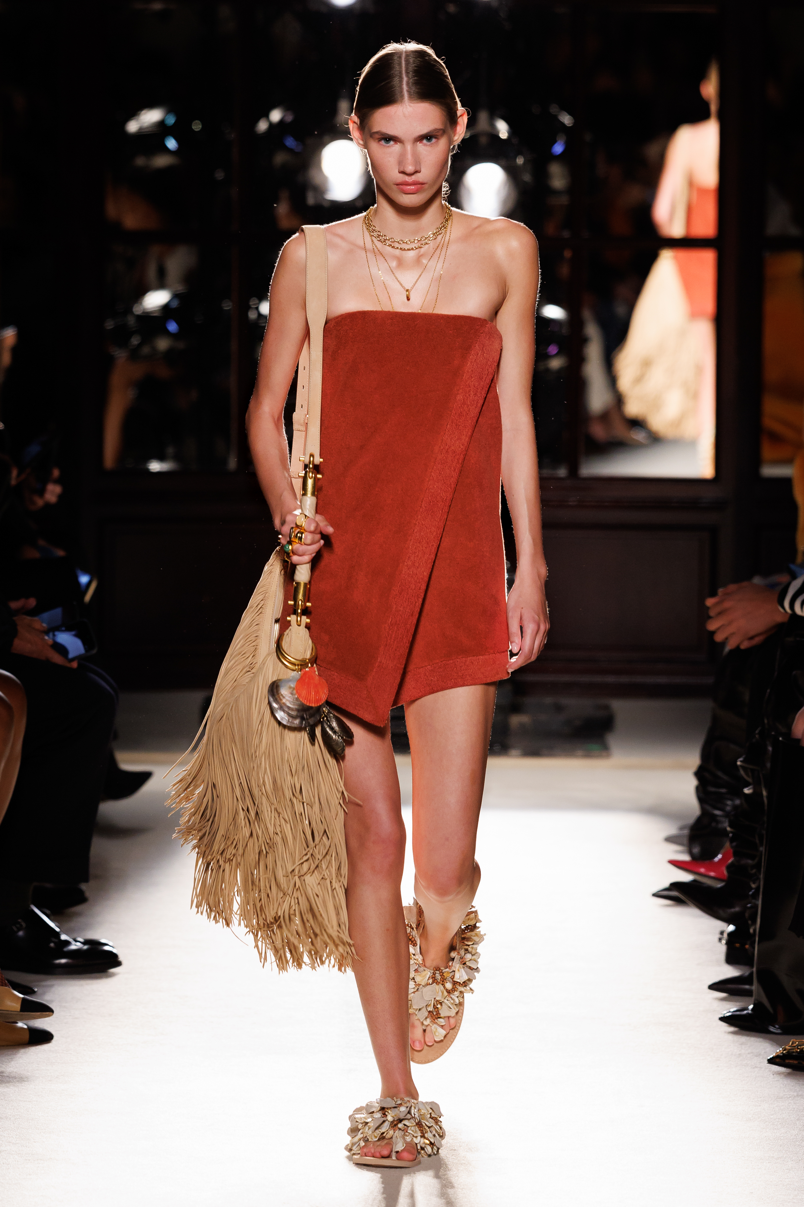 Model walking in the Balmain spring/summer 2026 runway show.