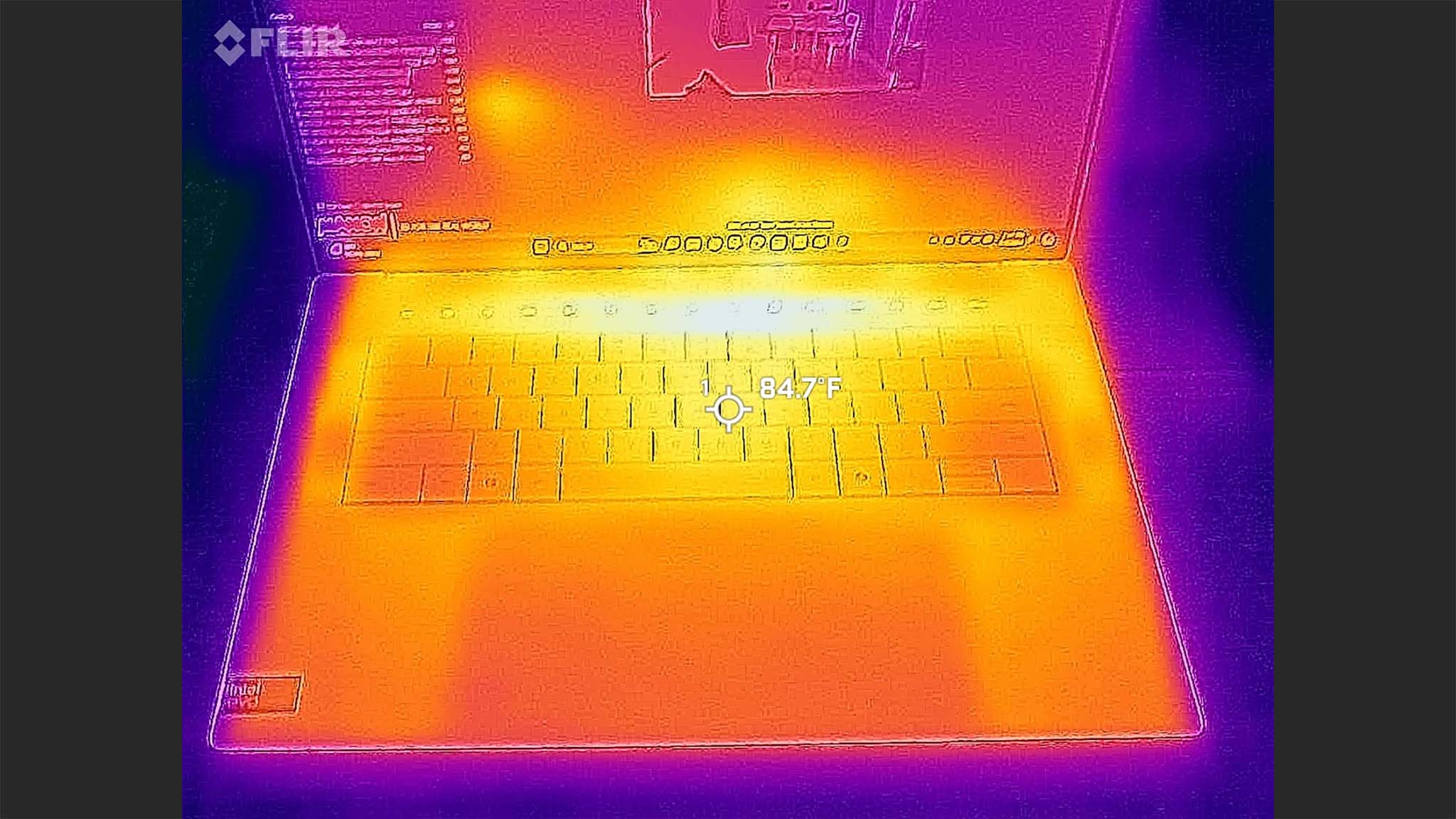 Dell XPS 16 (9640) thermals keyboard.