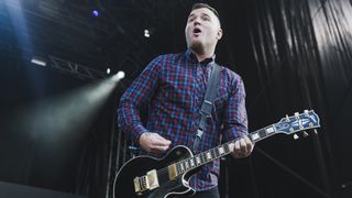 Chad Gilbert of New Found Glory performs on stage during Slam Dunk Festival at Millennium Square on May 28, 2016 in Leeds, England. 