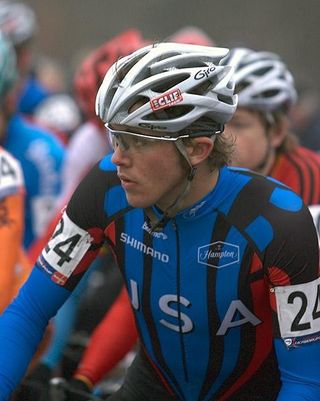 Danny Summerhill keeps his eyes on the starter in anticipation of a quick start at the 2006 Hofstade World Cup