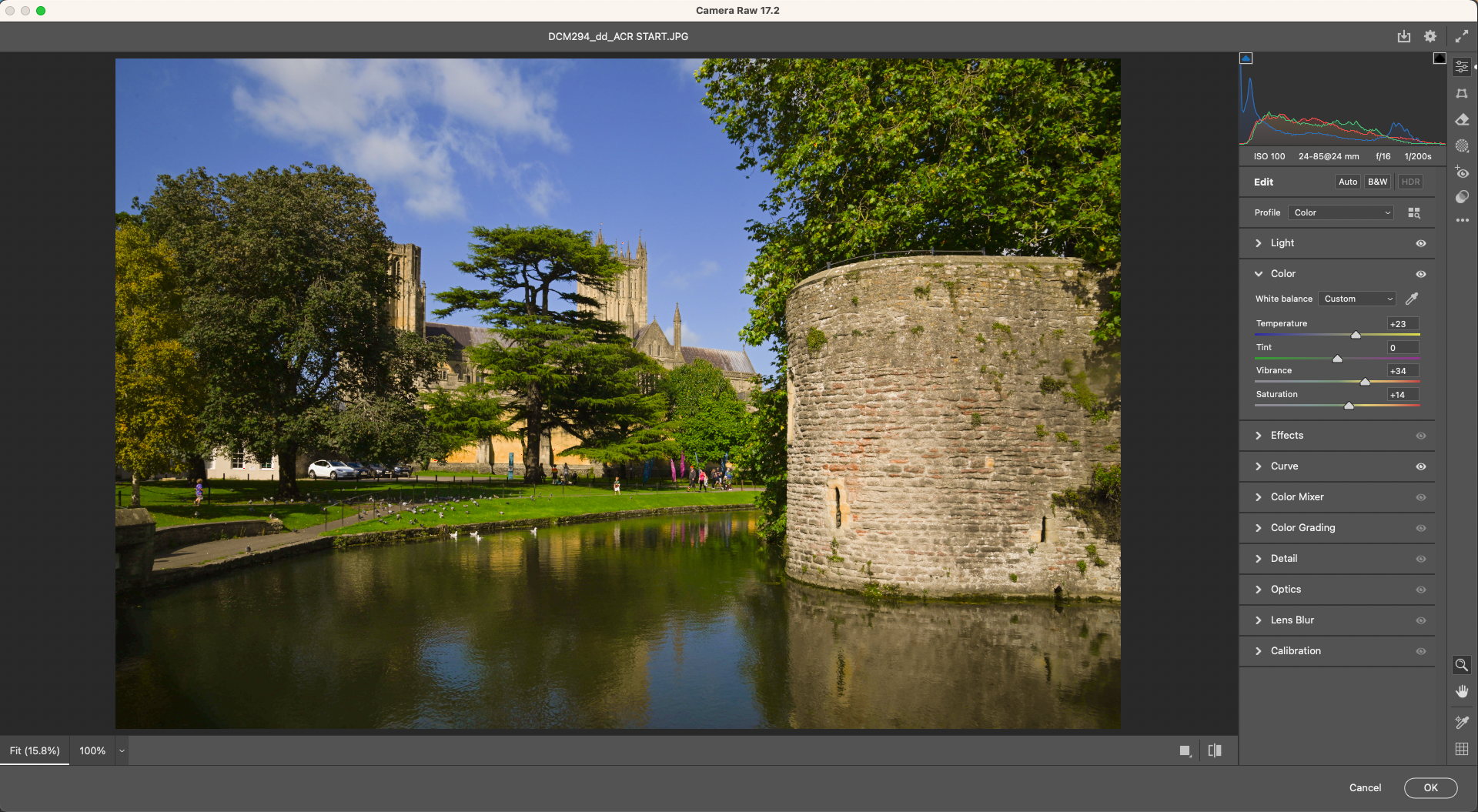 Fixing the white balance is the first job