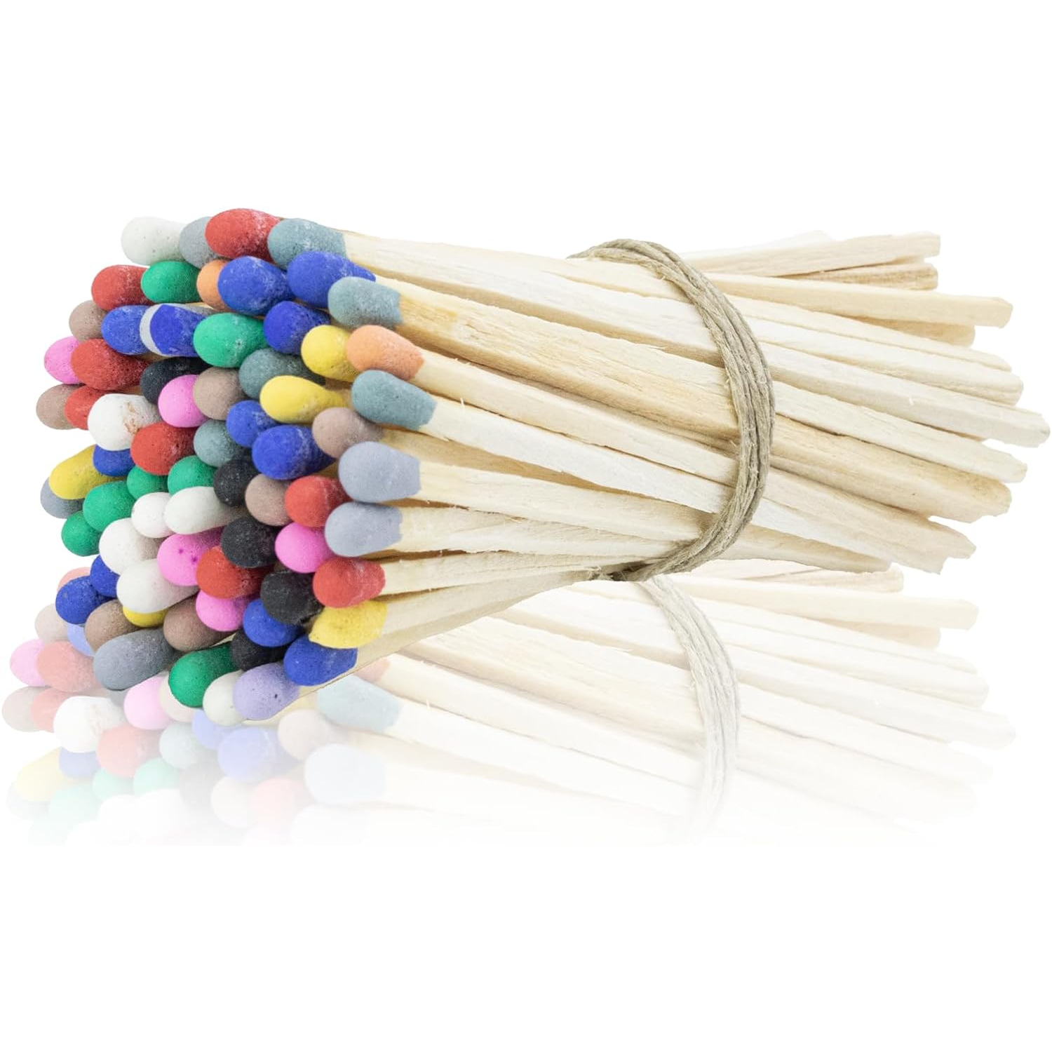 matches with rainbow tips