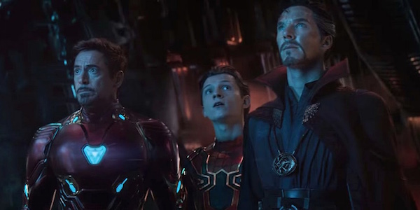 spider-man doctor strange stare infinity war