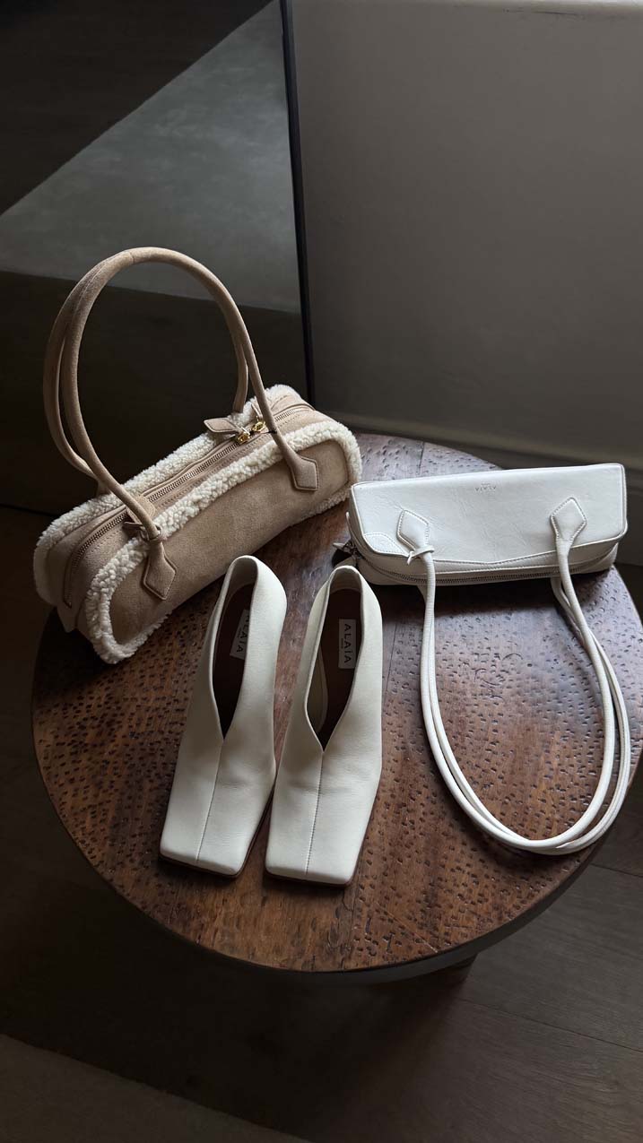 Bettina Looney's shoes and handbags.
