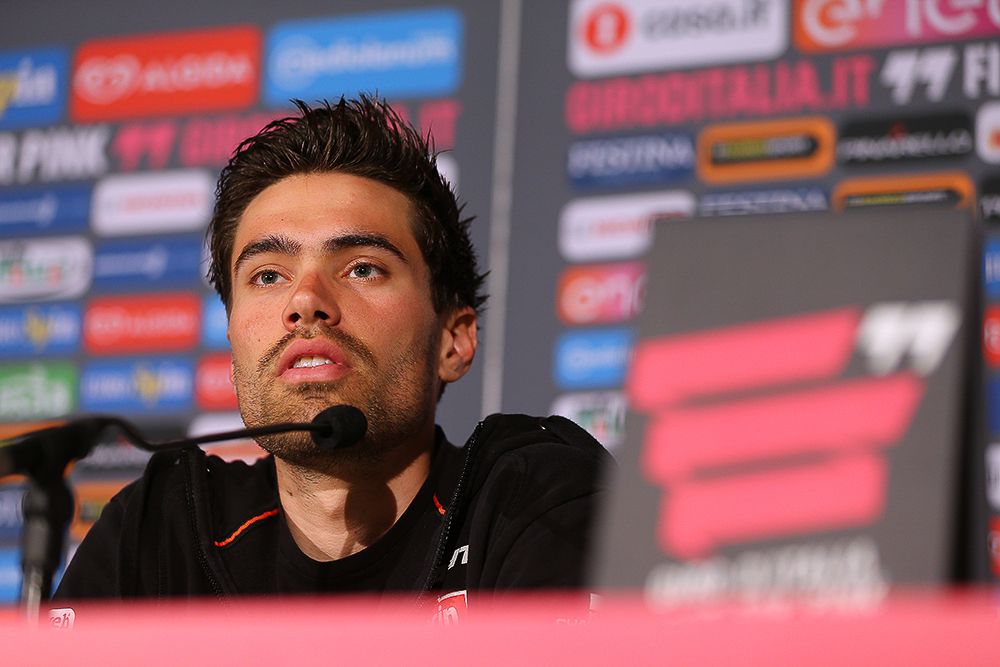 Tom Dumoulin at the Giant-Alpecin press conference.