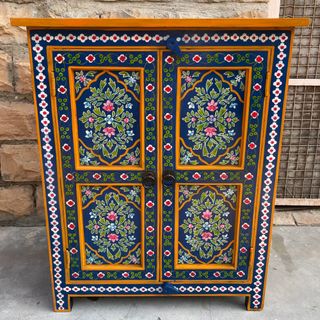 Wooden Painted Cupboard For Living Room Side