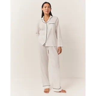 Jersey Pima Cotton Classic Piped Pajama Set | Pajamas | the White Company