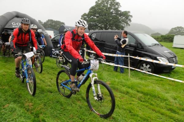 A wet start at the beginning of the day gradually faded as the riders got closer to Builth Wells.
