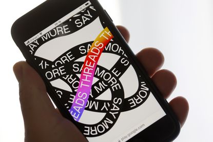 The Threads app is seen on a smartphone screen