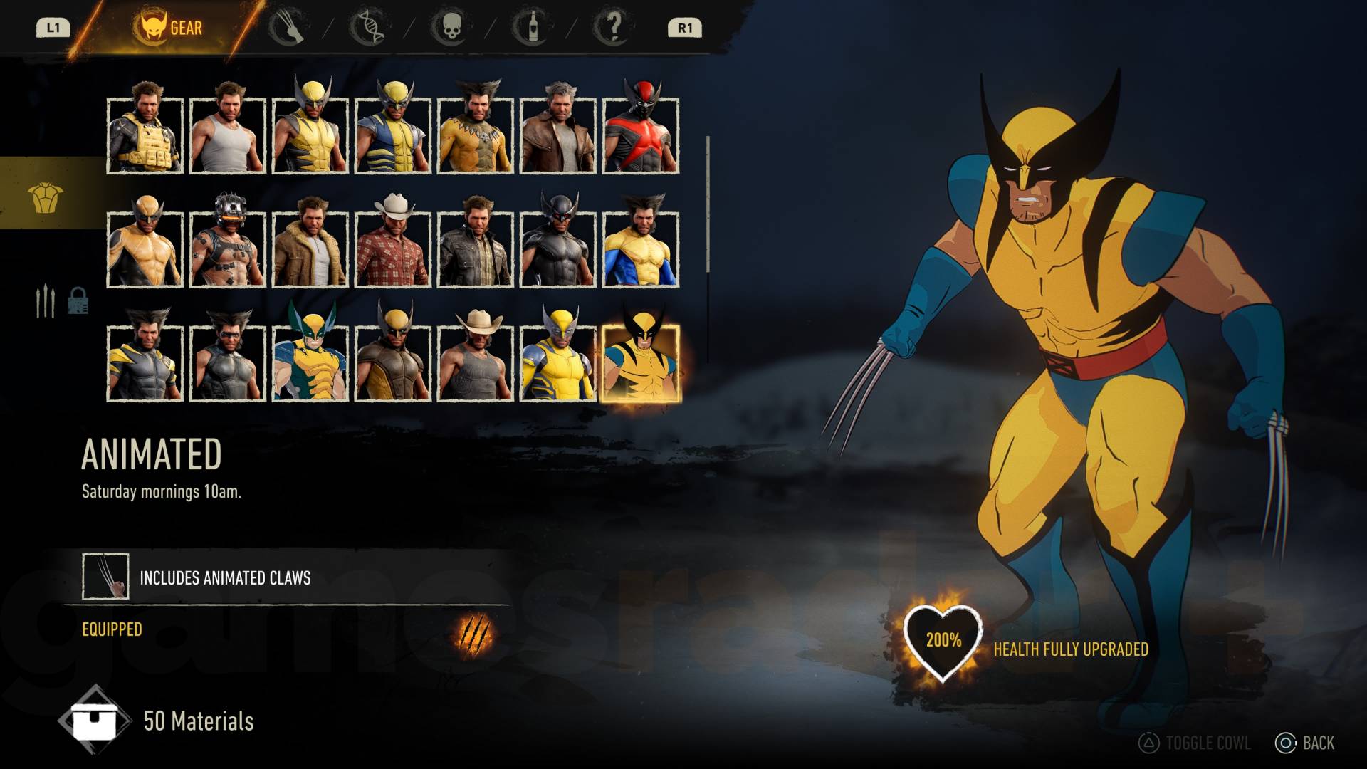 Marvel's Wolverine Animated suit