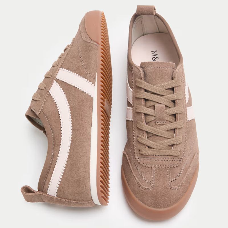 M&amp;amp;S, Suede Trainers