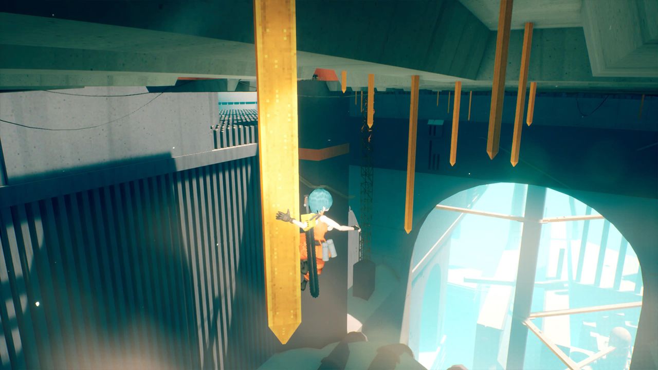 Motorslice review; screens of a Brutalist like video game
