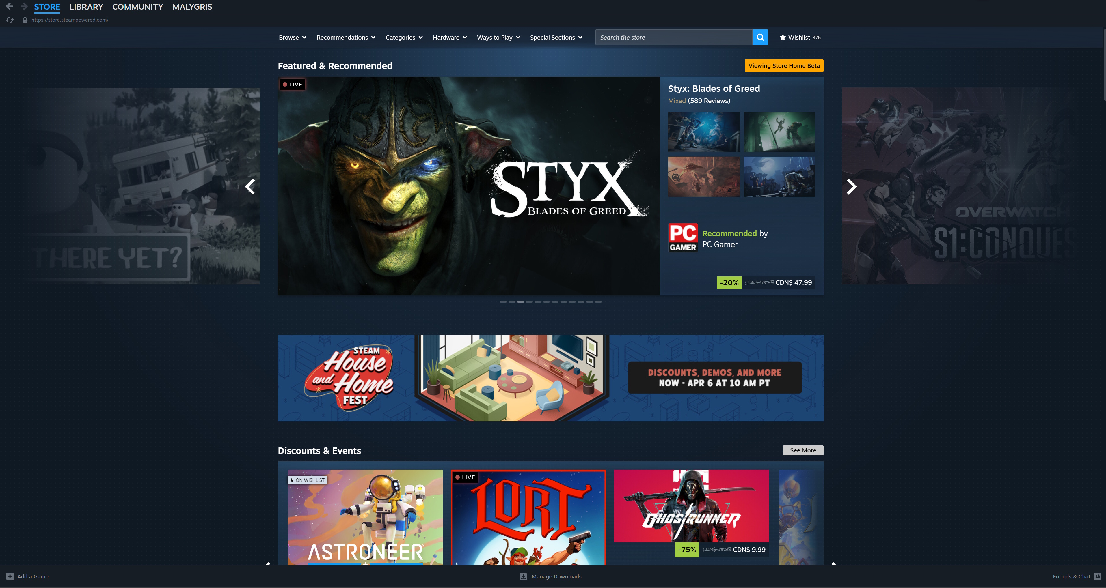 Steam storefront