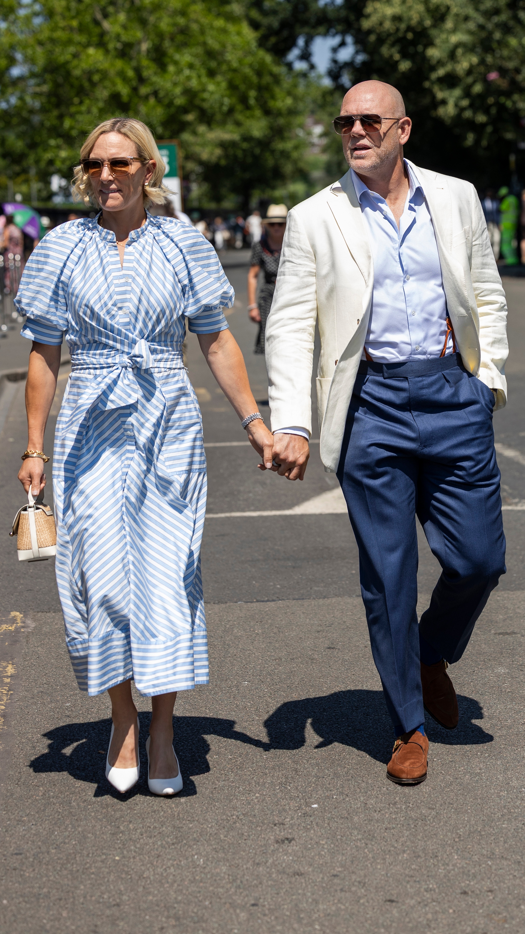 Zara Tindall and Mike Tindall during day ten of the 2026 Wimbledon Tennis Championships on July 08, 2026