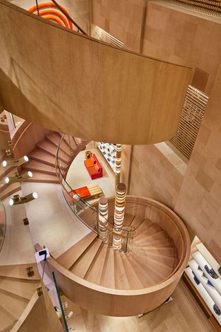 A double helix staircase in Louis Vuitton Bond Street