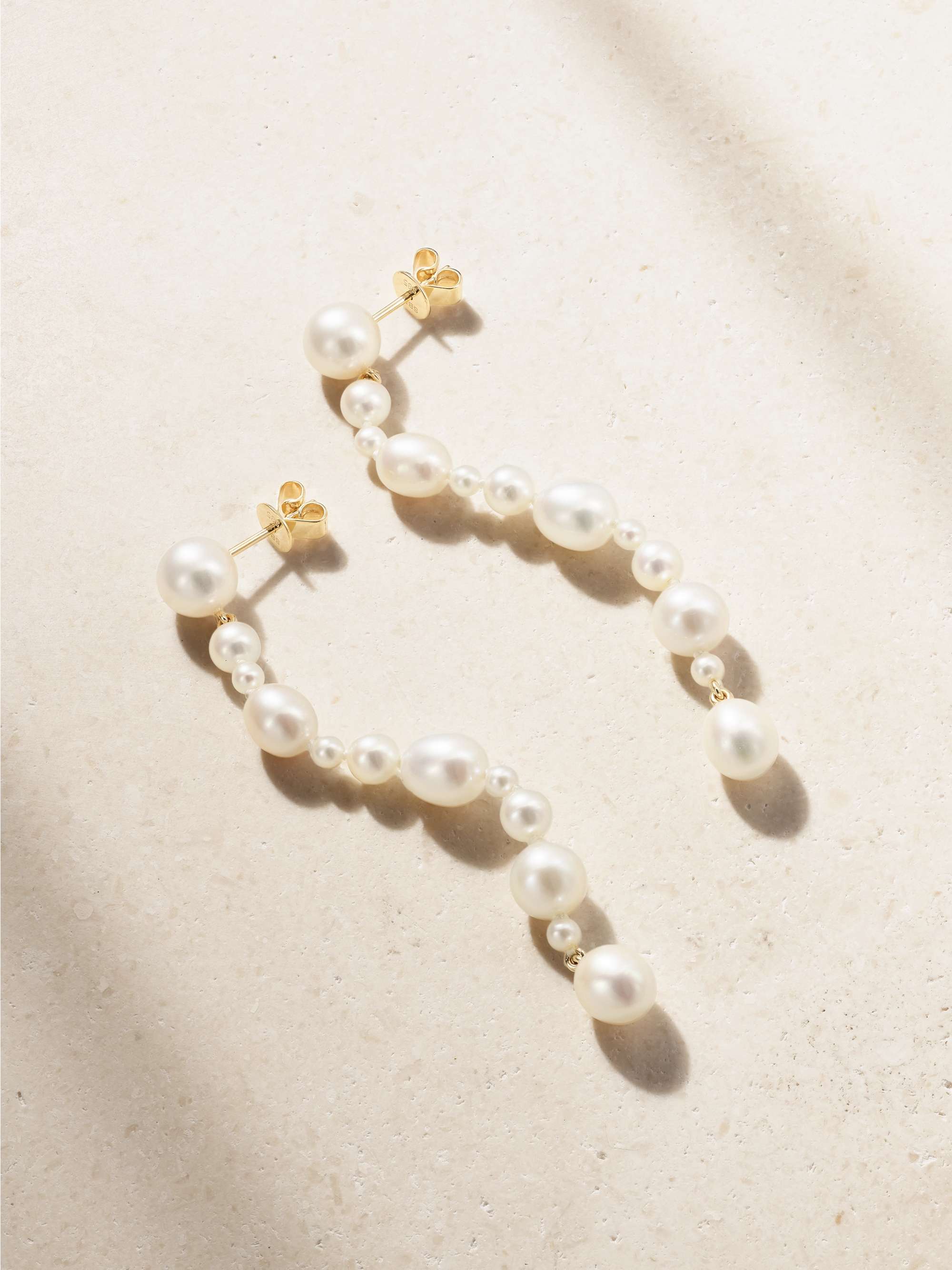 Amis De La Perle 14-Karat Recycled Gold Pearl Earrings