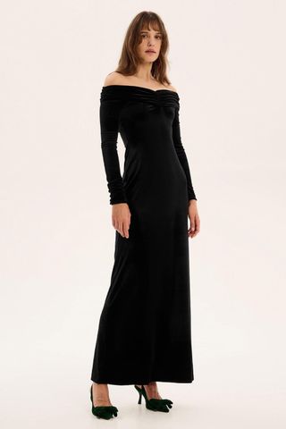 Omnes Mae Velvet Dress in Black Mae Velvet Dress in Black