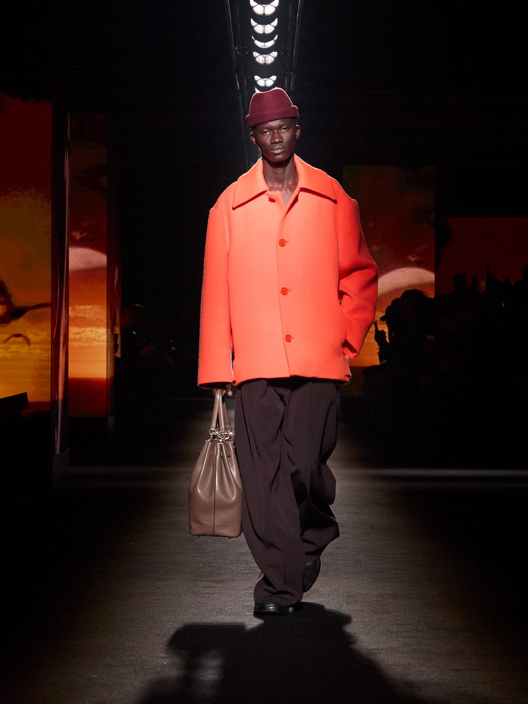 Balenciaga A/W 2026 runway show featuring screens with Euphoria