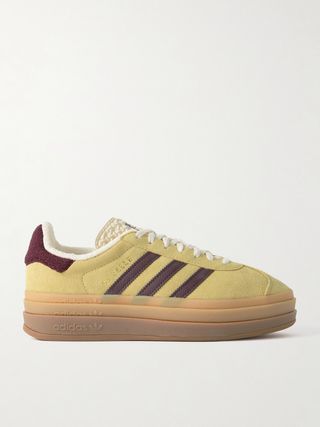Gazelle Bold Leather-Trimmed Suede Sneakers