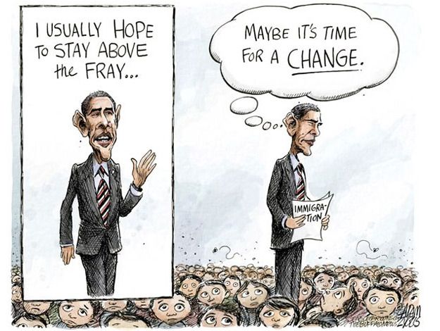 Obama cartoon immigration reform