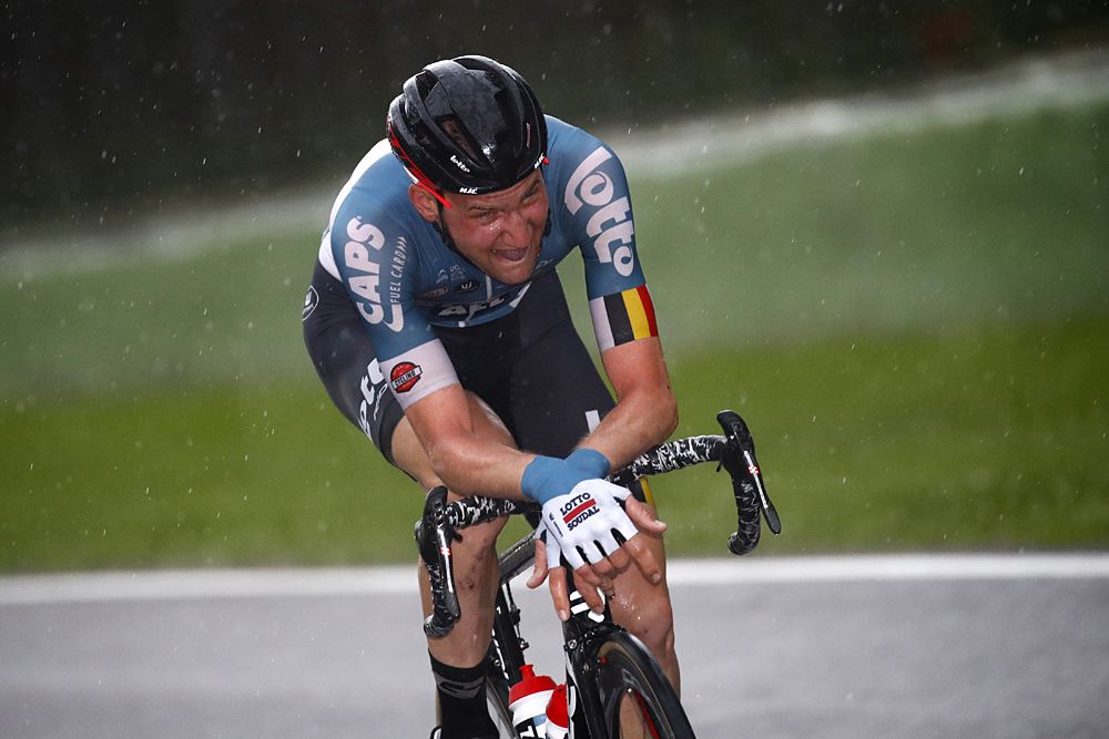 Tim Wellens (Lotto Fix All) on the attack during stage 12 at the Giro d'Italia
