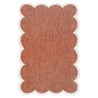 JONATHAN Y Alice Two-Tone Scalloped Indoor/Outdoor Rug