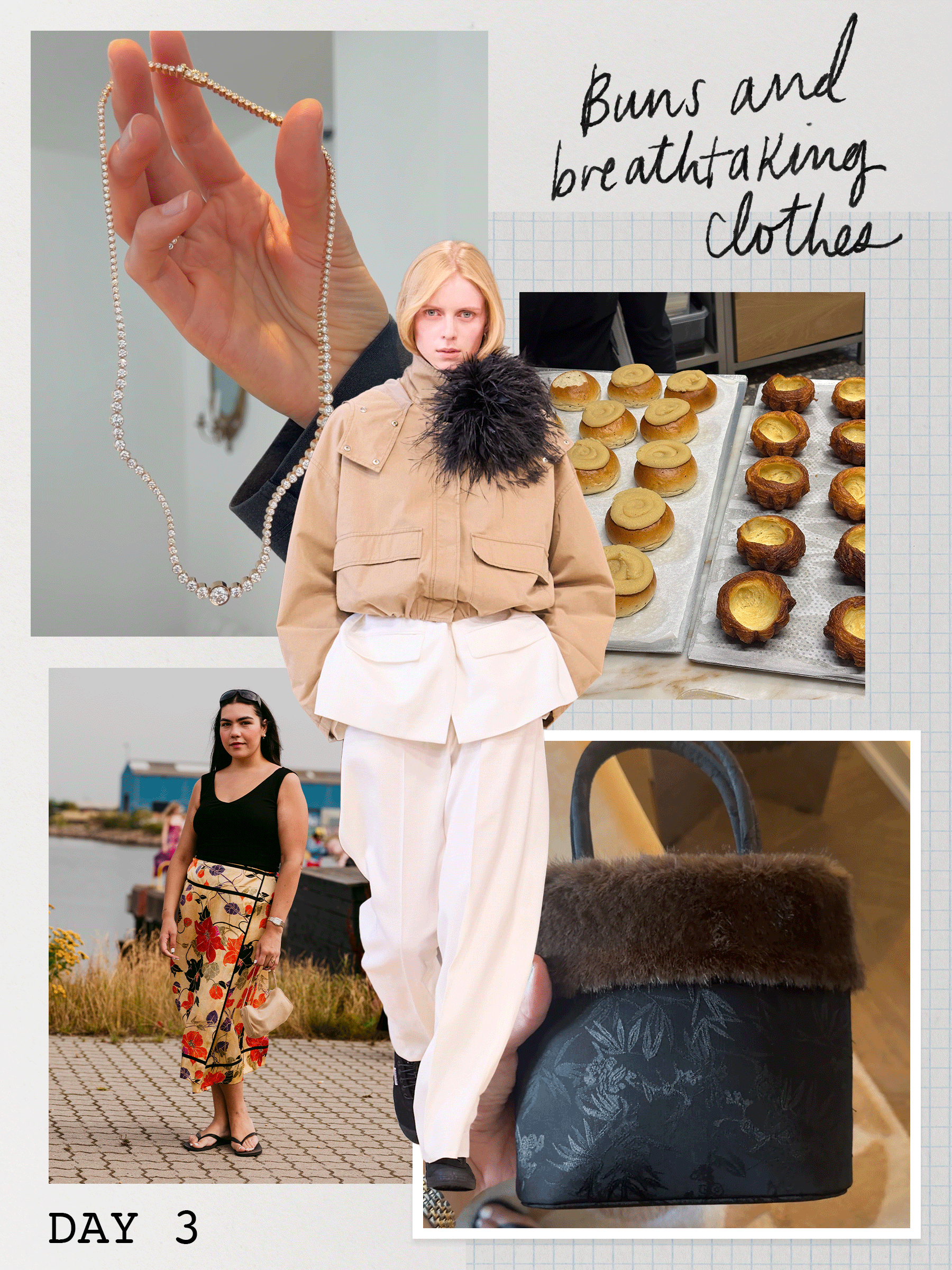 Collage of Copenhagen Fashion Week spring/summer 2026, featuring runway imagery and editor street style.