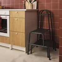 IKEA  BÄSINGEN Step stool with handrail, 2-steps