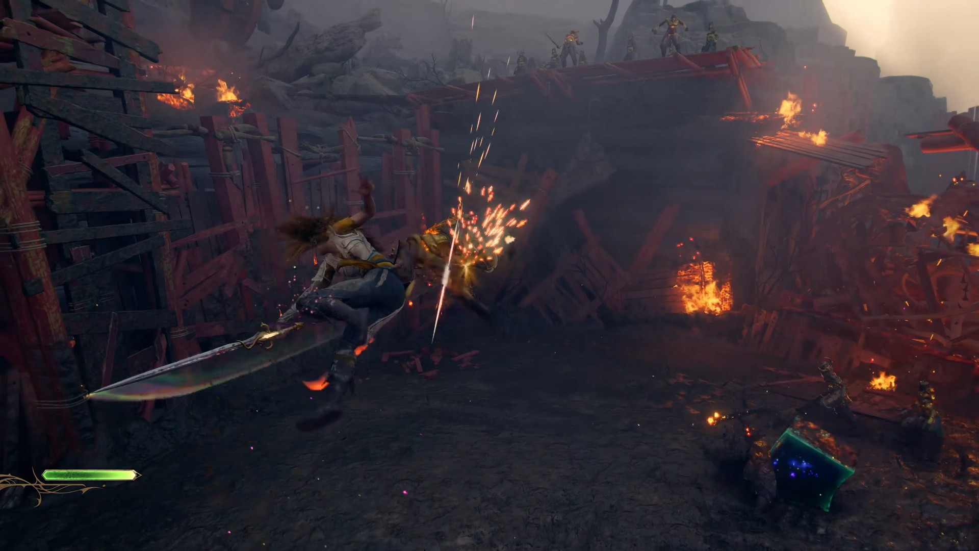 Faye combos an enemy in the air in God of War Laufey's reveal trailer
