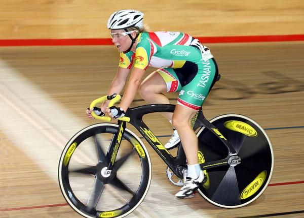 Belinda Goss (Tasmania) during the women's points race