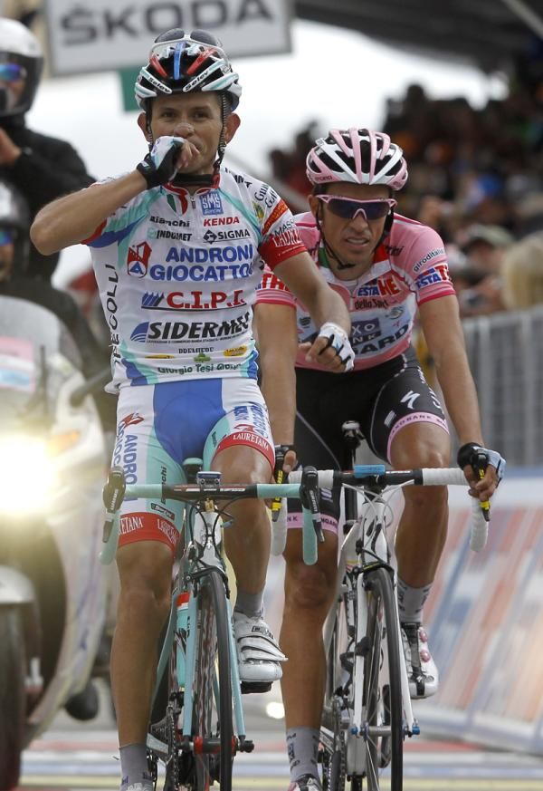Jose Rujano Guillen (Androni Giocattoli) wins stage 13 of the Giro d'Italia