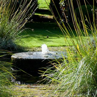 Stone garden water feature