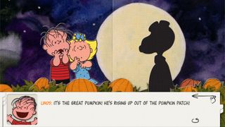 A screenshot from the app Great Pumpkin Charlie Brown