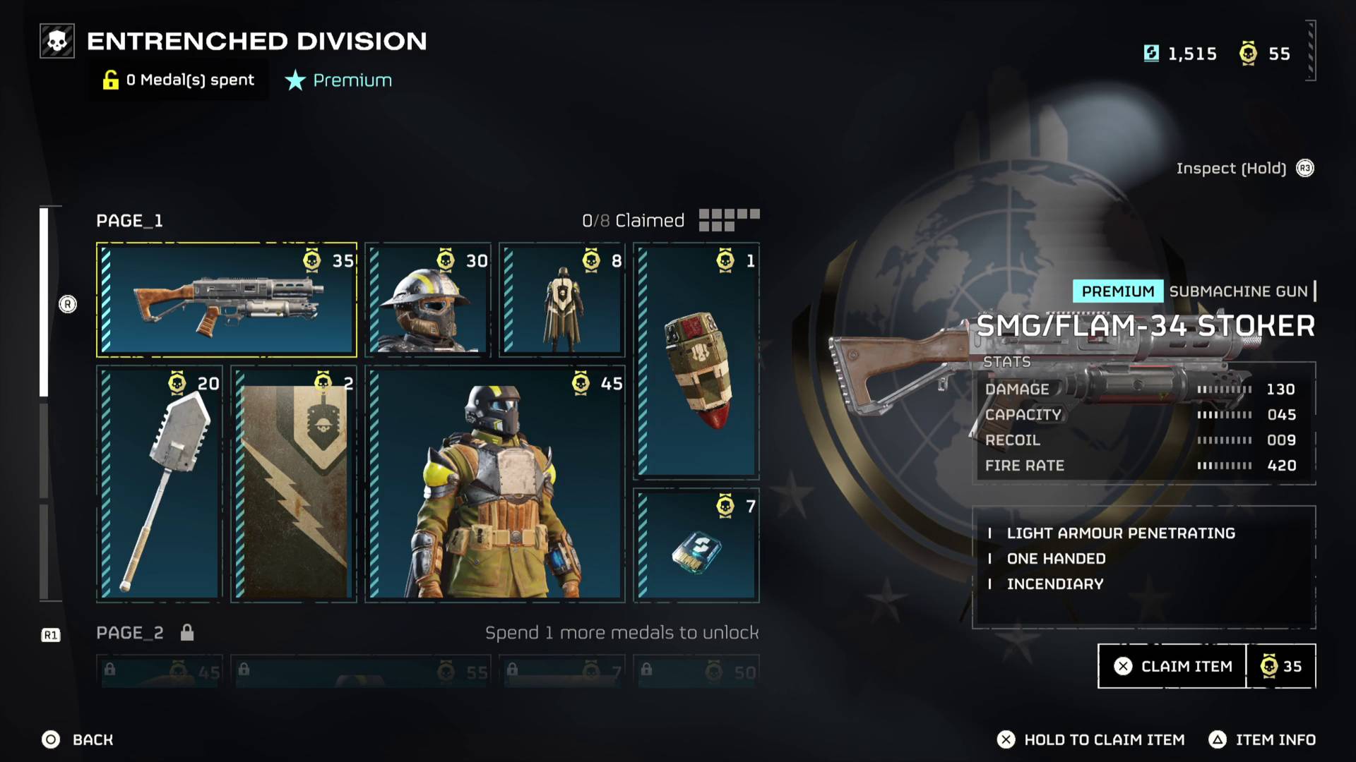 Helldivers 2 Entrenched Division warbond stoker SMG primary weapon