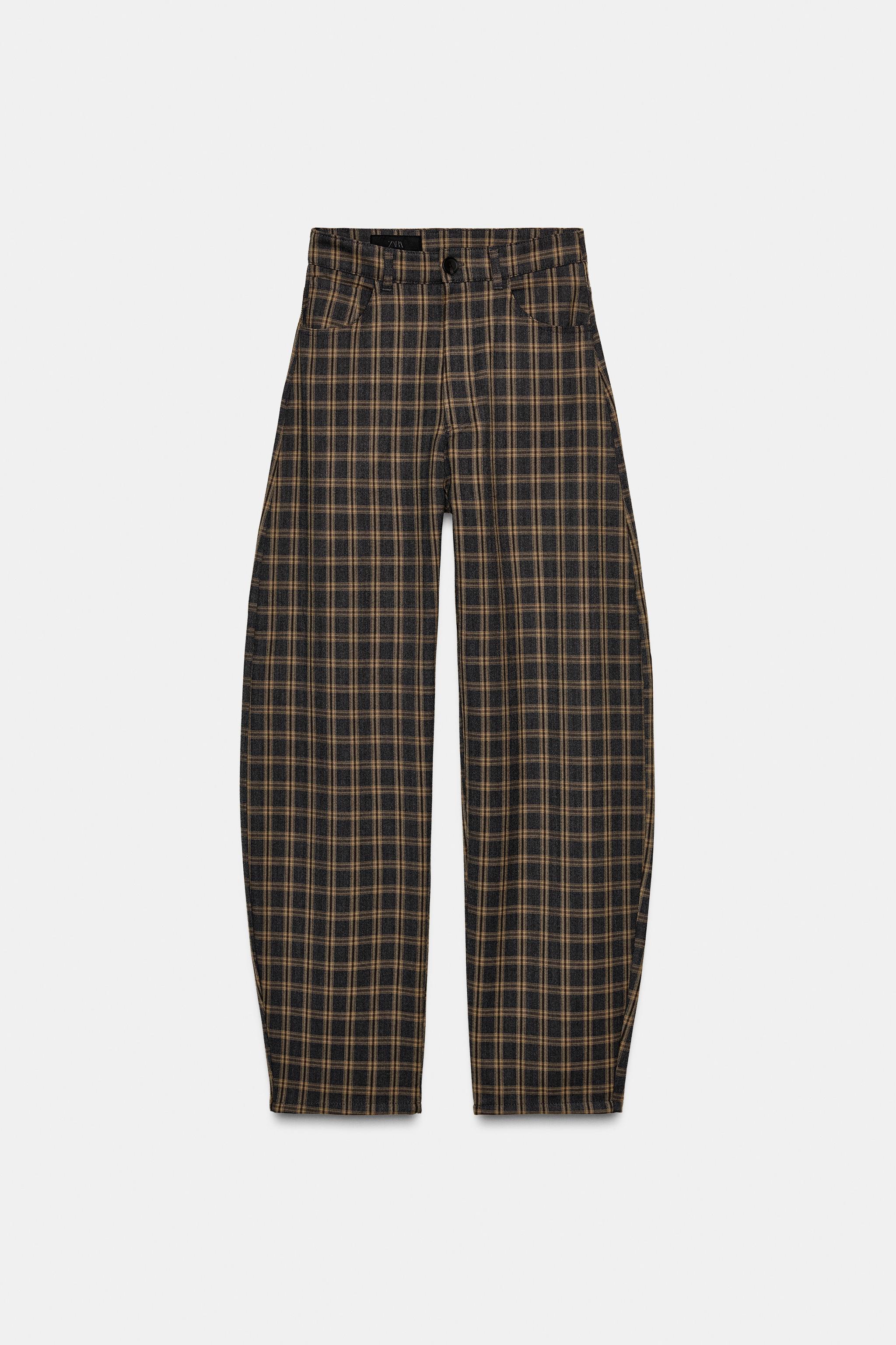 Plaid Balloon Pants