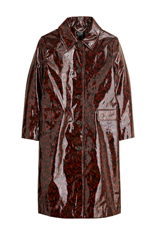 J.Crew Collection Laminated Coat in Tortoise Print (Was $398)