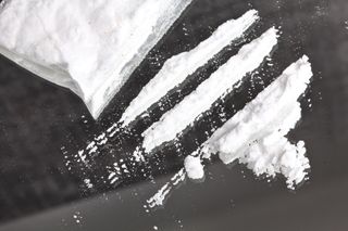 Cocaine on a mirror