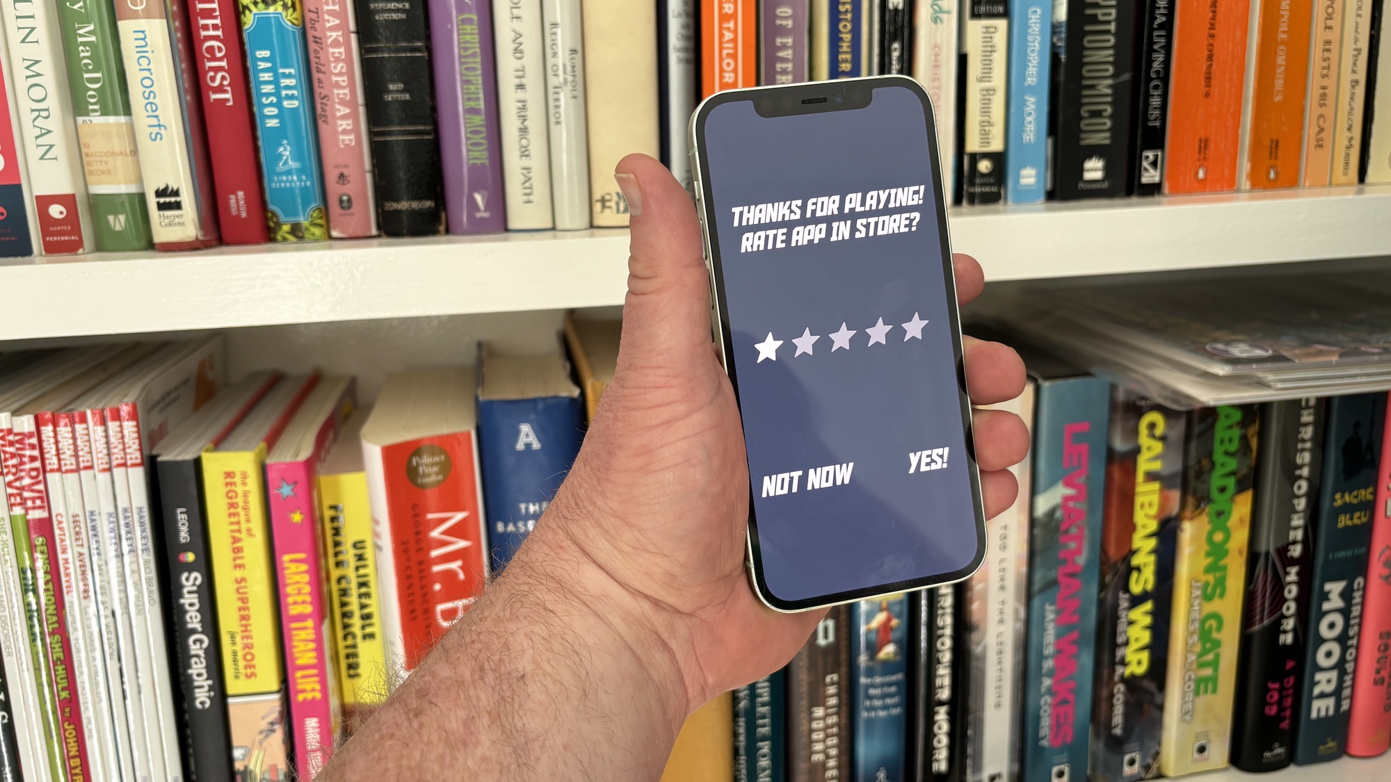 an app requesting an app store review